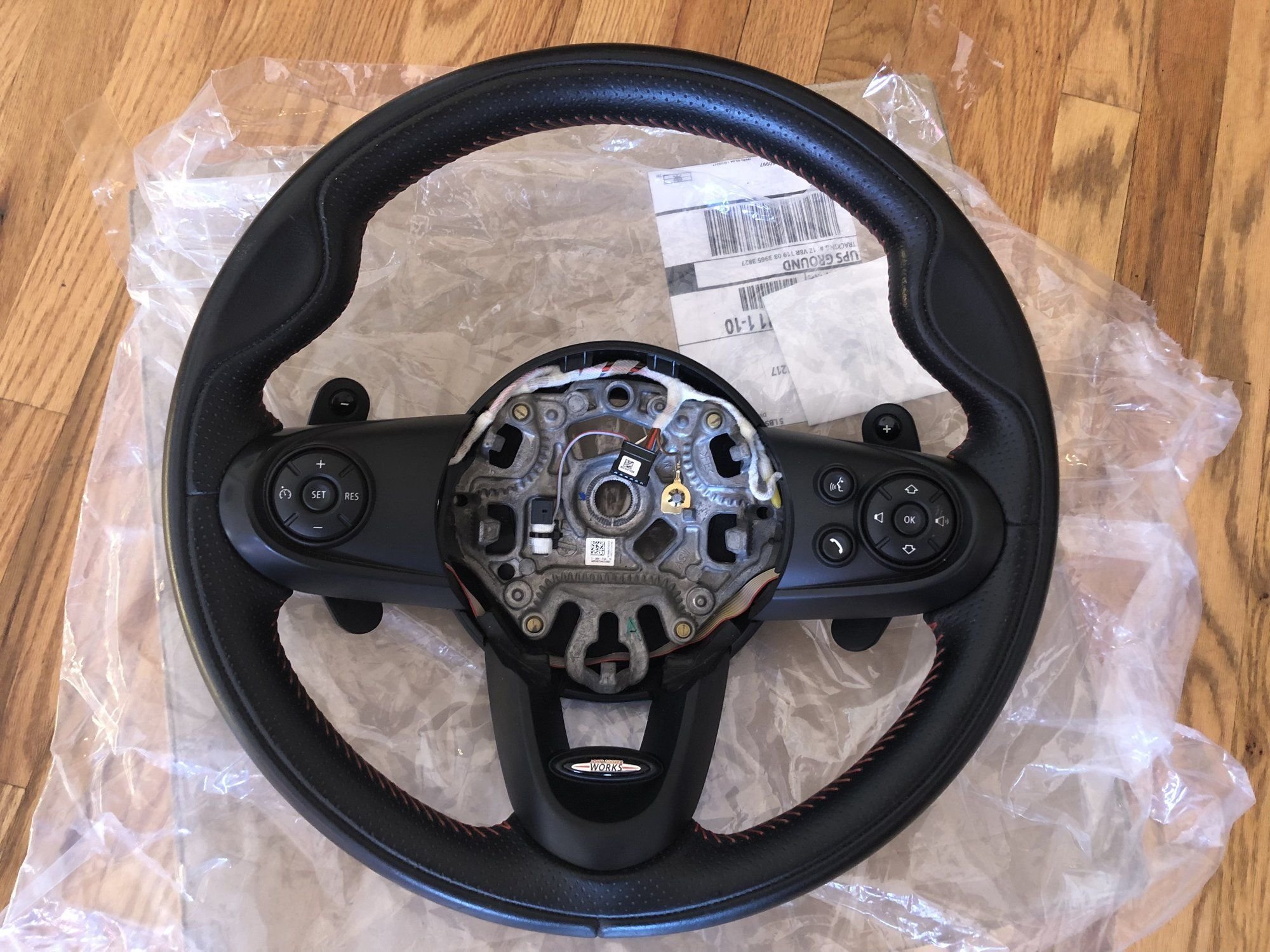 2015 Mini F56: Mini Hatch/Hardtop - Mini Cooper JCW Steering wheel with paddle shifters - Interior/Upholstery - $440 - Brooklyn, NY 11217, United States