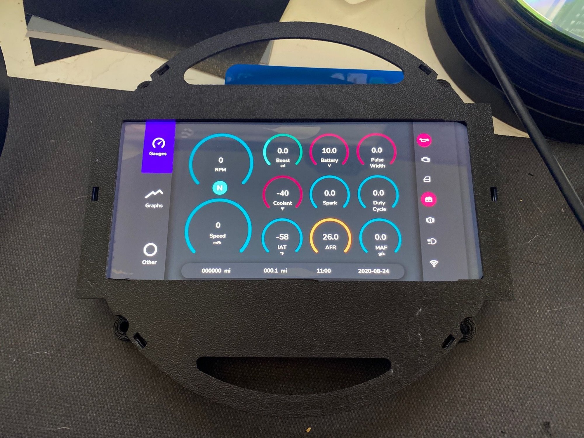 Custom R53 Android / CarPlay unit with bluetooth OBD2 reader. North American Motoring