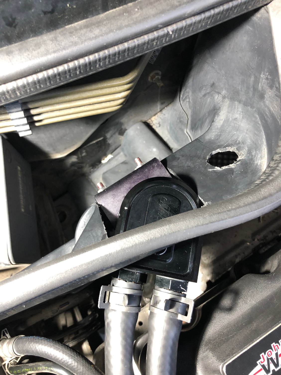 I recommend using some captive bolts for mounting on this plastic barrier (these are about 1
