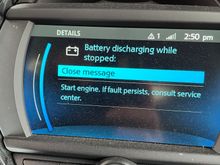 And when I got home, it is What? Discharging?