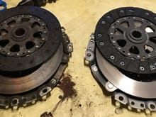 Old vs new clutch and pressure plate