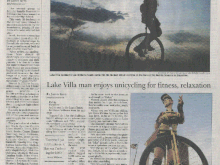 Bruce Unicycle newspaper May 2007 tiny