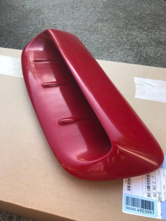 M7 Vortex Hood Scoop painted in chili red (needs paint repair, never installed. 
$175.00