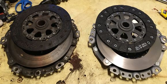 Old vs new clutch and pressure plate