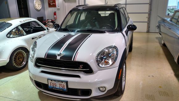 Front - trying to decide about the red stripes. This is my wife's car and she is pushing for the red.