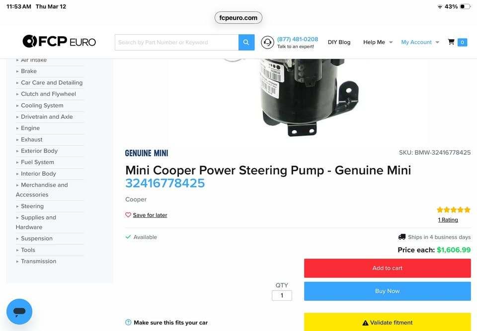 Steering/Suspension - NEW OEM Bosch/ZF Power Steering pump R50/52/53 - New - 2002 to 2008 Mini Cooper - Brockton, MA 02302, United States