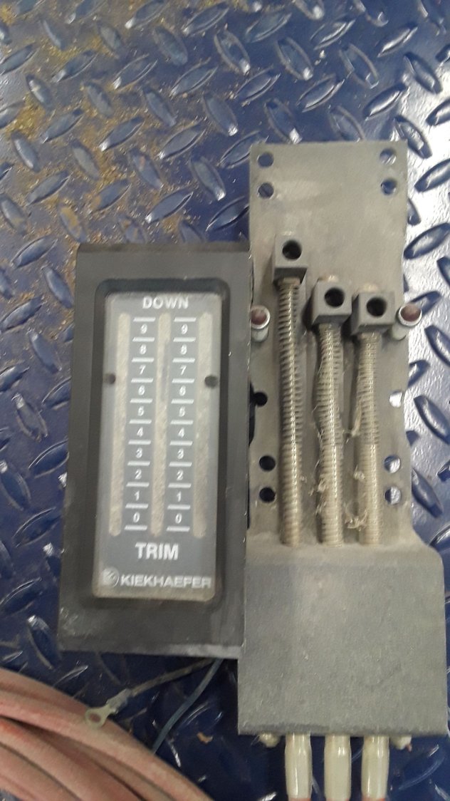 Kiekhaefer trim indicators with cables