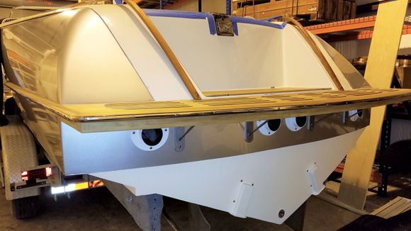 New teak swim platform, new rudders, two sets of propellers etc