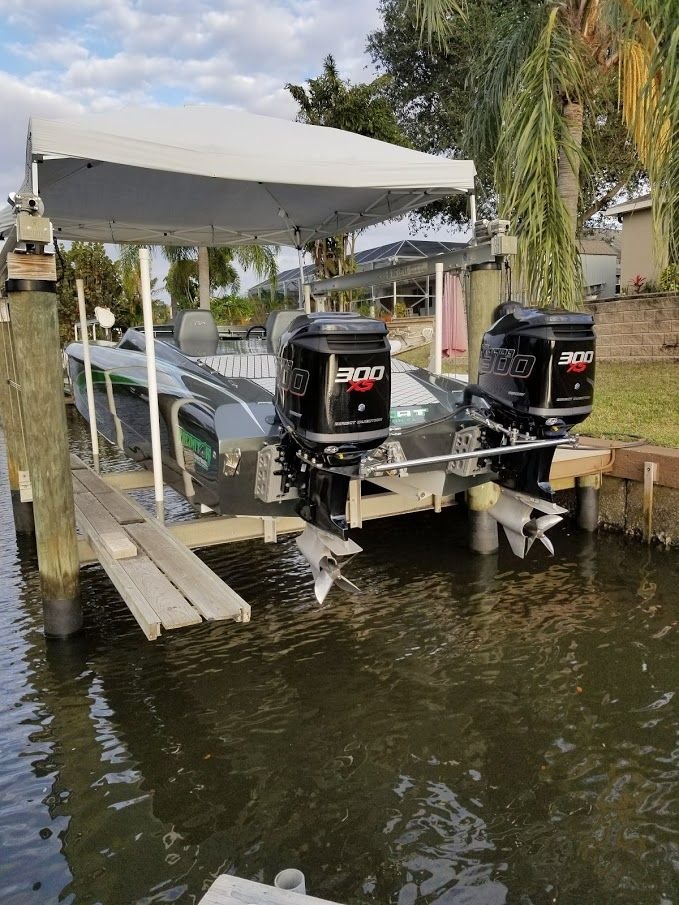 Pair of Aluminum 8in Setback Outboard Brackets Jack Plates