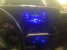 Not the best picture, but i wasnt focusing on radio install at the time so much as the led conversion in the ac head...
