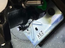 Down by the sticker you can see the hole that doesn’t line up. I will either drill the hole in the firewall or make a different hole in the mounting plate. Leaning towards making different hole in the mounting plate. 