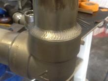 stainless 2" socket weld brushed
