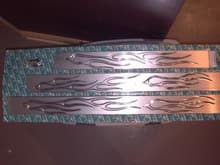 Trenz milled flame door sills for 99  3 door extended cab Silverado $100 Shipped
