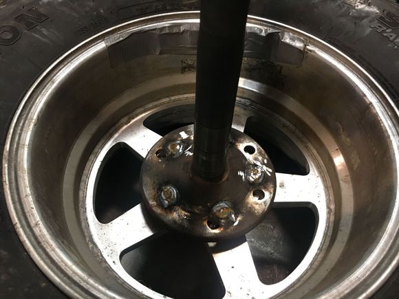 Converted a set of factory axles to 5 lug.