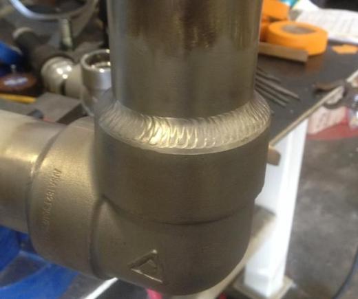 stainless 2" socket weld brushed