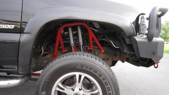 Recently repainted and reinstalled multishock shocks.