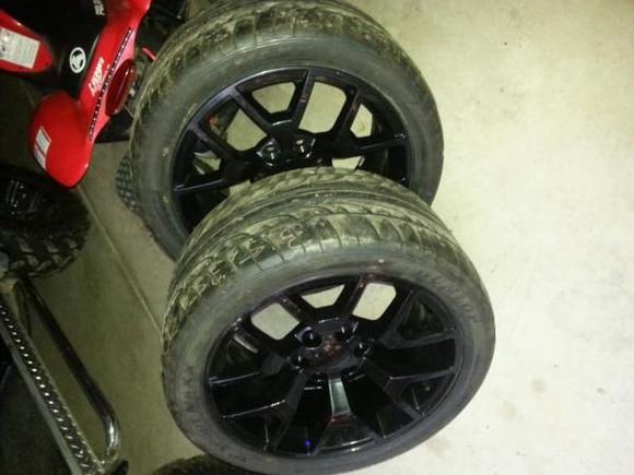 Back painted and tires mounted.