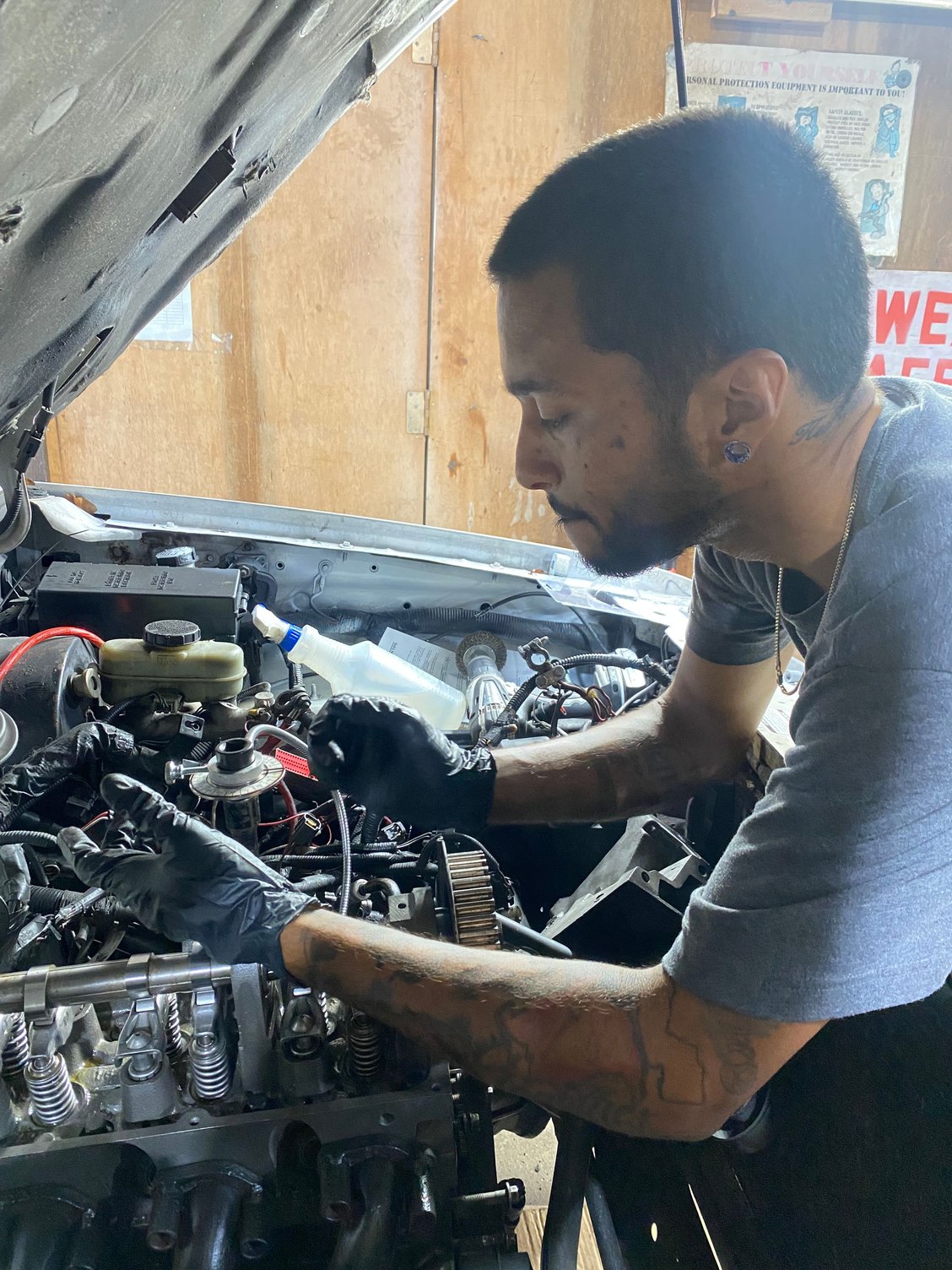 Torqued to angle spec 