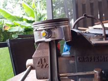 Center the ground down nut or what ever you use so you do not scratch the piston hole.