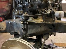 Got on the upper A-arm mounts today. Removed the stainless headers to prevent splattering them.
"0" Camber and 6 degrees Caster are the goals.
If the caster is off, the truck will pull towards the higher number.
Once again, cut, tack, measure, cut, move, tack, measure, ..... DAMIT!! ... cut, move back 1/2 way, tack measure. Ahhhhh
It appears 3/16" equals 1 degree change on caster. (On this setup.)