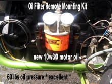 relocation kit for oil filter