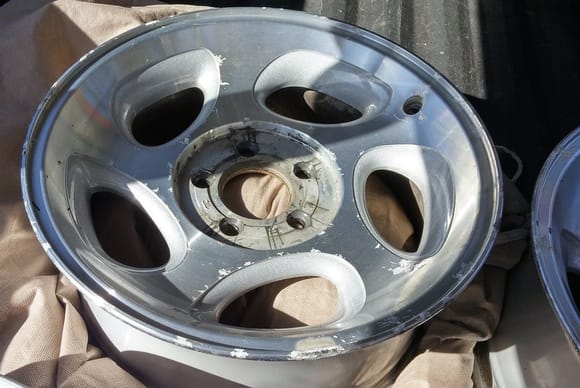 The original wheels couldn't be saved. The corrosion was too deep.