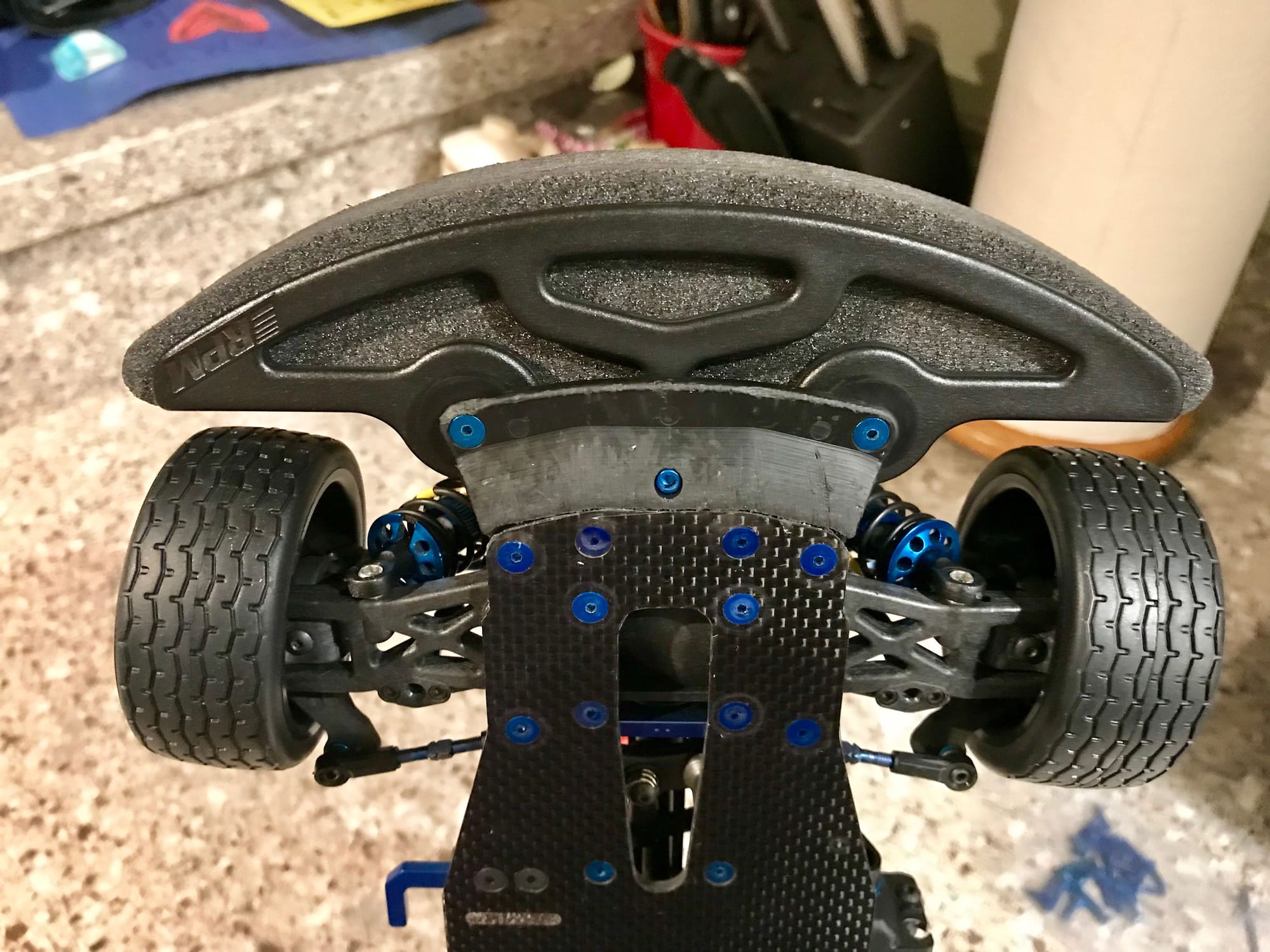 Team Associated ASCC2232 NTC3 Wide Front Bumper with Rubber Pads 