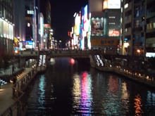 Downtown Osaka.
