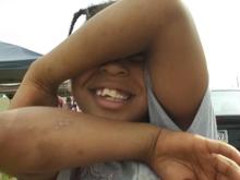 kids at the track...having a good time