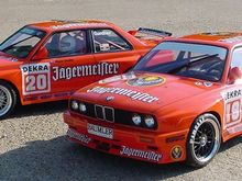 1992 Linder Jägermeister BMW M3 E30 DTM Driven by #19 Armin Hahne and #20 Wayne Gardner.