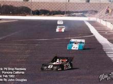 Pitshop Raceway backstraight, Front car driven by Tom Douglas (mas)