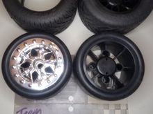 Stormer has these Team Trinity  Mini-t wheels / tires.