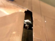 You only see the control horn when flaps are extended. 