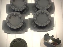 JVM3Dconcepts sprocket hub caps for the TD M60s. They are held in place via neodymium magnets (not included).
