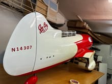 Decals on the fin