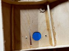 Taped off the holes before filling with epoxy.