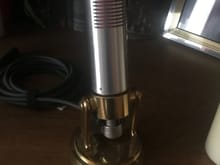 How about a completely home made ribbon type microphone with brass base. Ham radio is another place where the machines are part of the hobby.