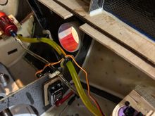 I quickly realized trying to use an oscillating saw in the front lower confines of the fuselage would be extremely difficult. So I gave up trying to run a continuous ribbon of carbon fiber below the equipment tray. Instead I made up paper templates for each of the “compartments” to make carbon fiber quilt work.  Didn’t take long to laminate in place. The triangle in front of the fuel pump I used fiberglass cloth. I’ll be moving the receivers more rearward away from the carbon fiber