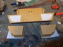 Removed the moulded on storage bins, the real ones were fitted onto brackets and sat out from the hull.