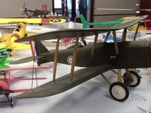 Francois Dutreuil's SE5a. Yet to be finished and flown. The triplane is typical of one of his self-built small foamy indoor models.

