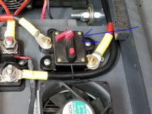 Press the red button to cut all power to the tank.