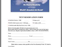 / If haven't filled out one of our tent forms, and want to keep your very cherished location in the Big Top Tents, you must do it VERY SOON. The date on the form is incorrect; its 7th-14th. Will get it corrected today.