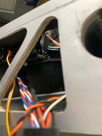 View inside wing towards light