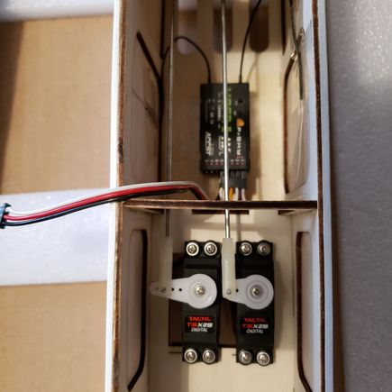 All done! Rx installed. Now for some balancing which will be completely up to your model and setup.