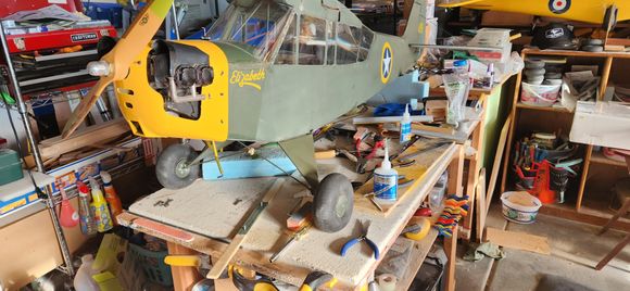 new less scale landing gear soldered together from kit parts.