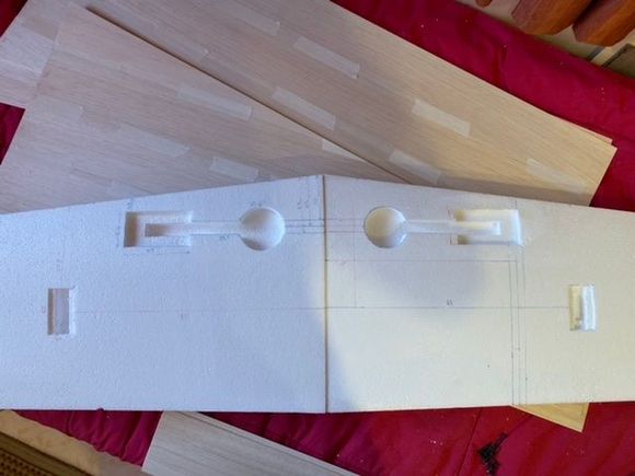 Foam is hollowed with dremel and round Cylindrical sandpaper 