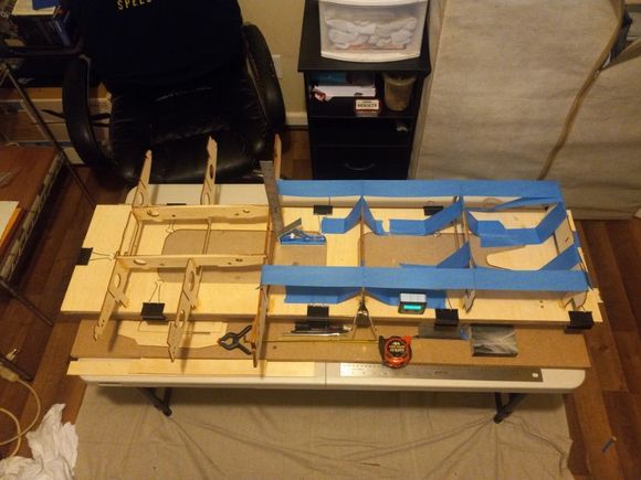 Stringers and engine frames in place and square.