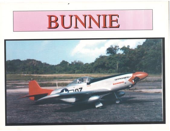 1st Bunnie RC model, late 80's early 90's. Full scale with all bells and whistles. 62" wingspan. Powered by an OS 90 glow  2 cycle