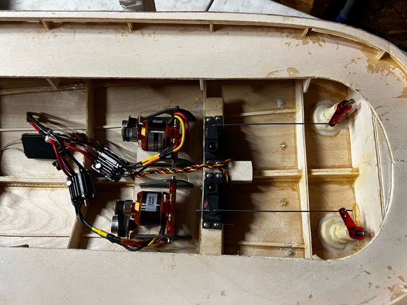 The steering has too much play with the flimsy Piano wire.  Going to use a much more Rigid connection.  Also add hard stops for the Kort Nozzle limits.