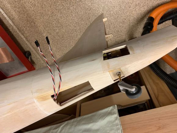 Openings were cut, wires luckily were not.